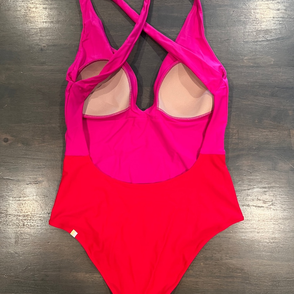 Summersalt The Deep Dive swimsuit - Lava & Hibiscus - women’s one piece - Picture 7 of 7